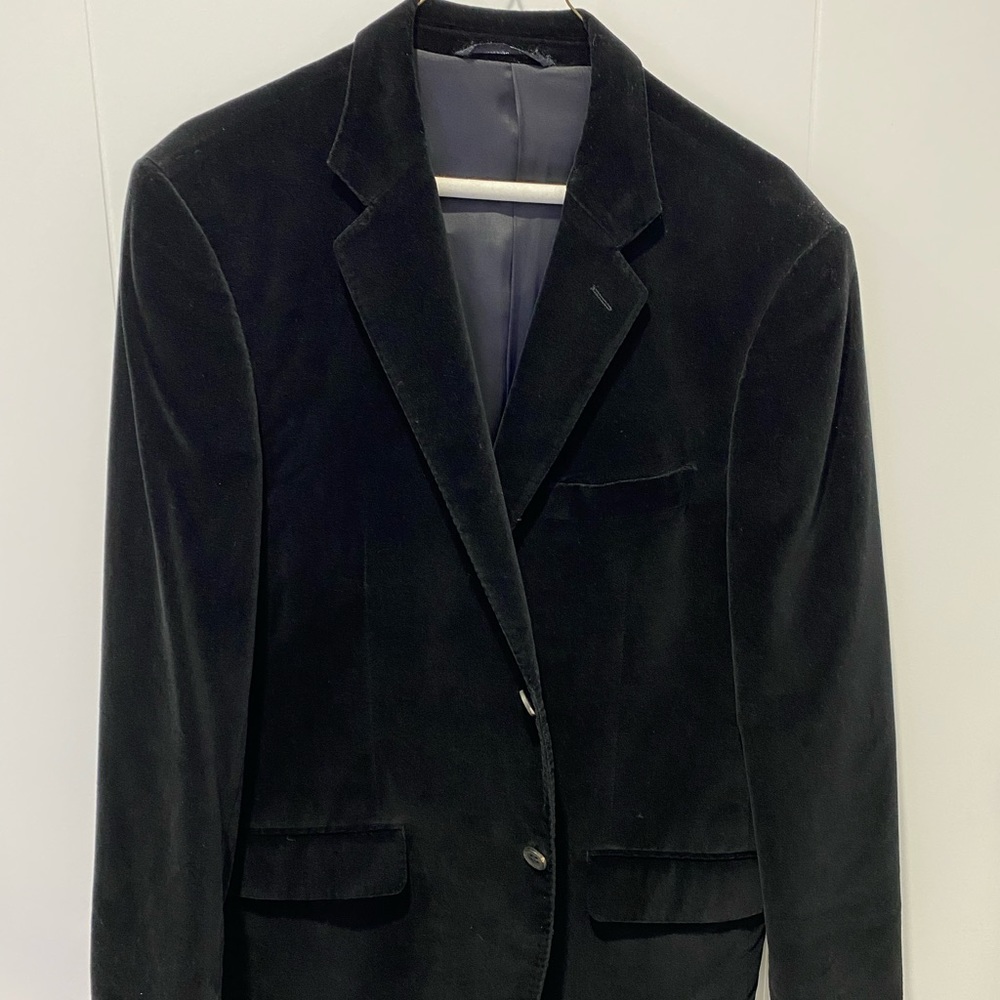 Black velvet blazer